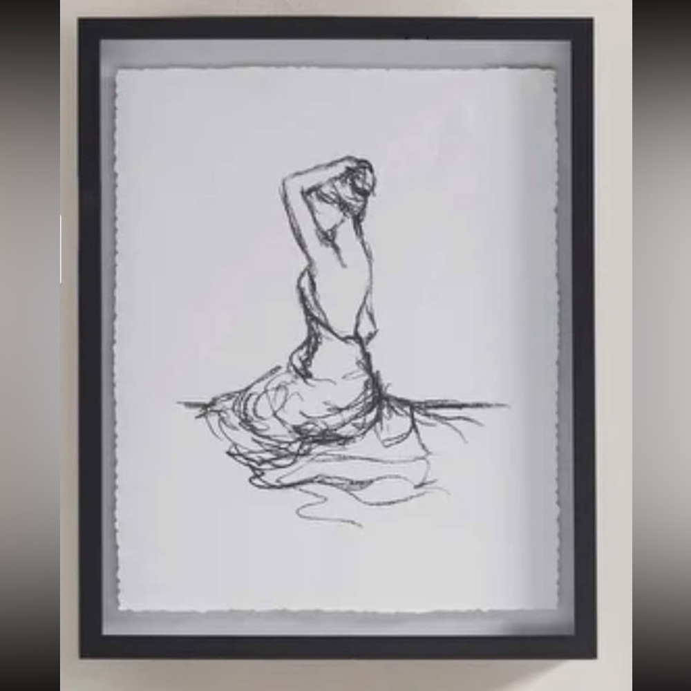Beautiful Black and White Sketch Art with Frame